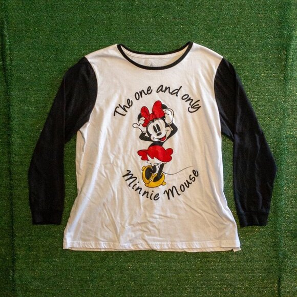 DISNEY MINNIE MOUSE THE ONE AND ONLY WOMENS LONG SLEEVE SHIRT WHITE BLACK SZ XXL - Picture 5 of 5